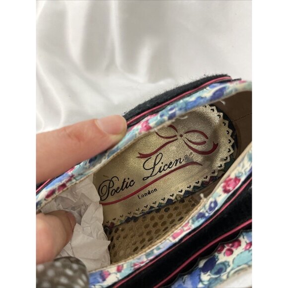 Poet License Girlhoodcore Ribbon Lace Heels Women's Size 7 Coquette Artwear - Picture 5 of 12